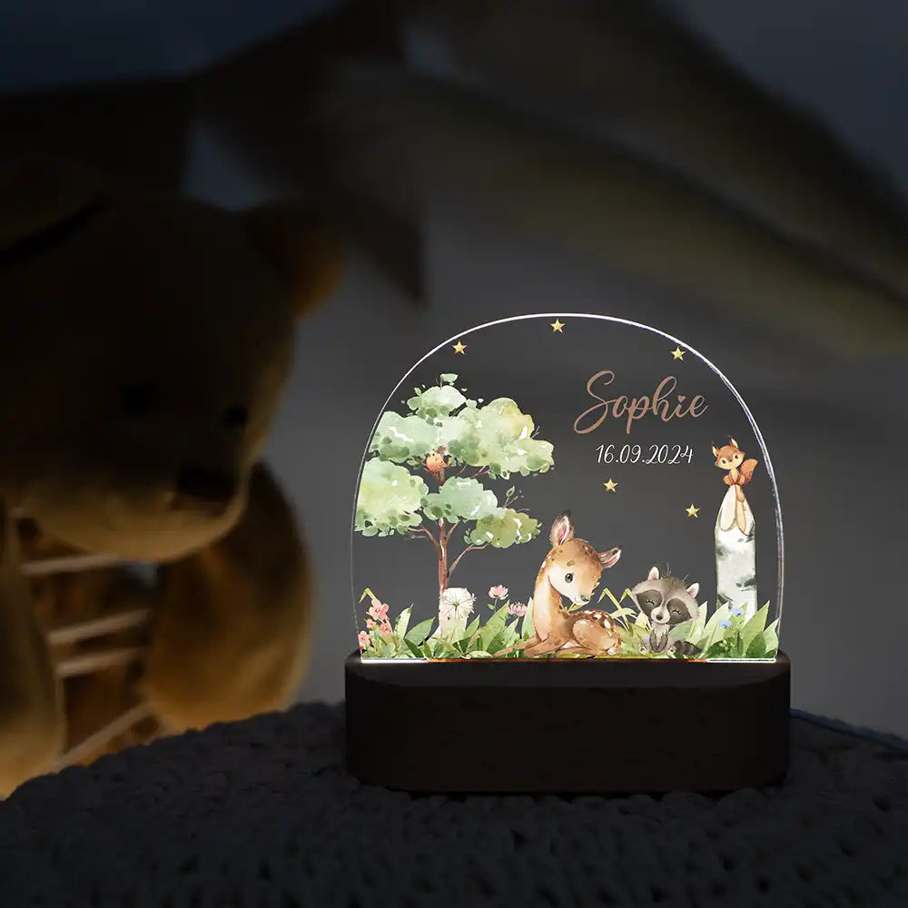 Nachtlicht Kinder personalisiert Weihnachten - Reh