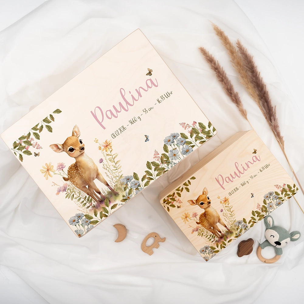 Erinnerungsbox Baby - Reh im Wald