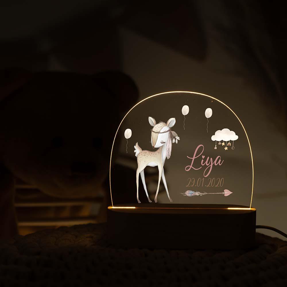 high-quality personalized night lamp with boho design