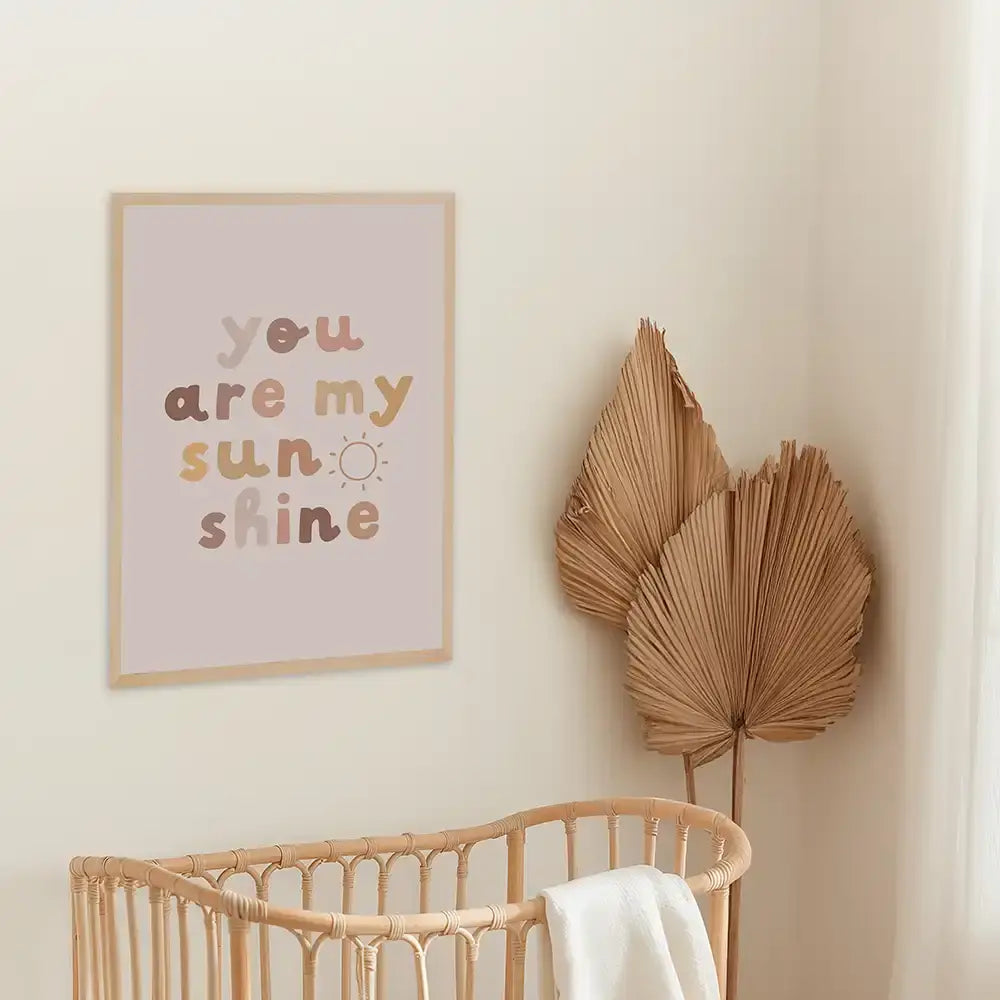 Poster 3er-Set - Wassermelone, Hase & "You are my sunshine" fürs Kinderzimmer
