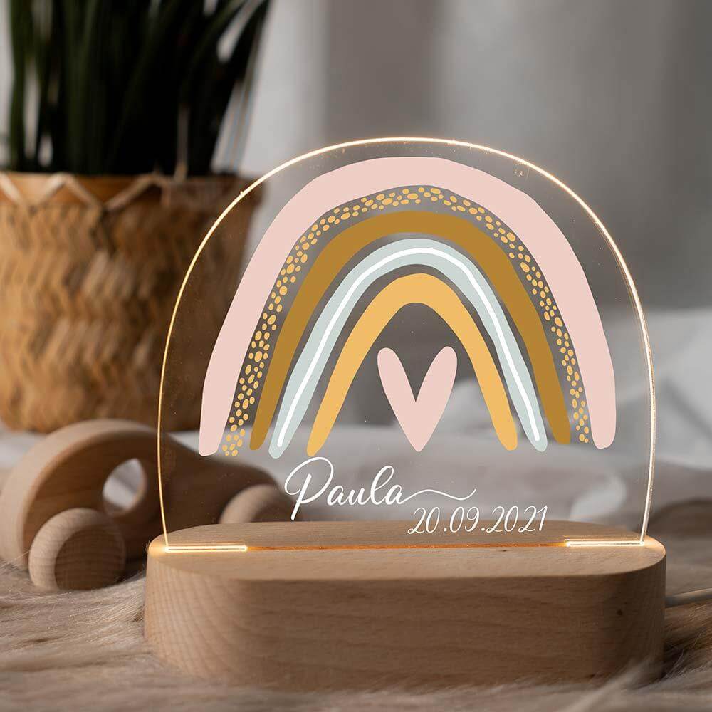 personalized girl night lamp with custom name engraving