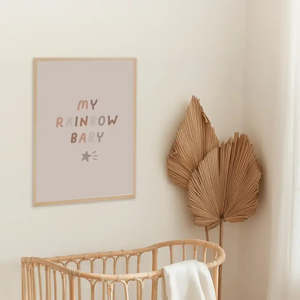 Poster 3er-Set - Regenbögen, "My Rainbow Baby" & Engel fürs Kinderzimmer