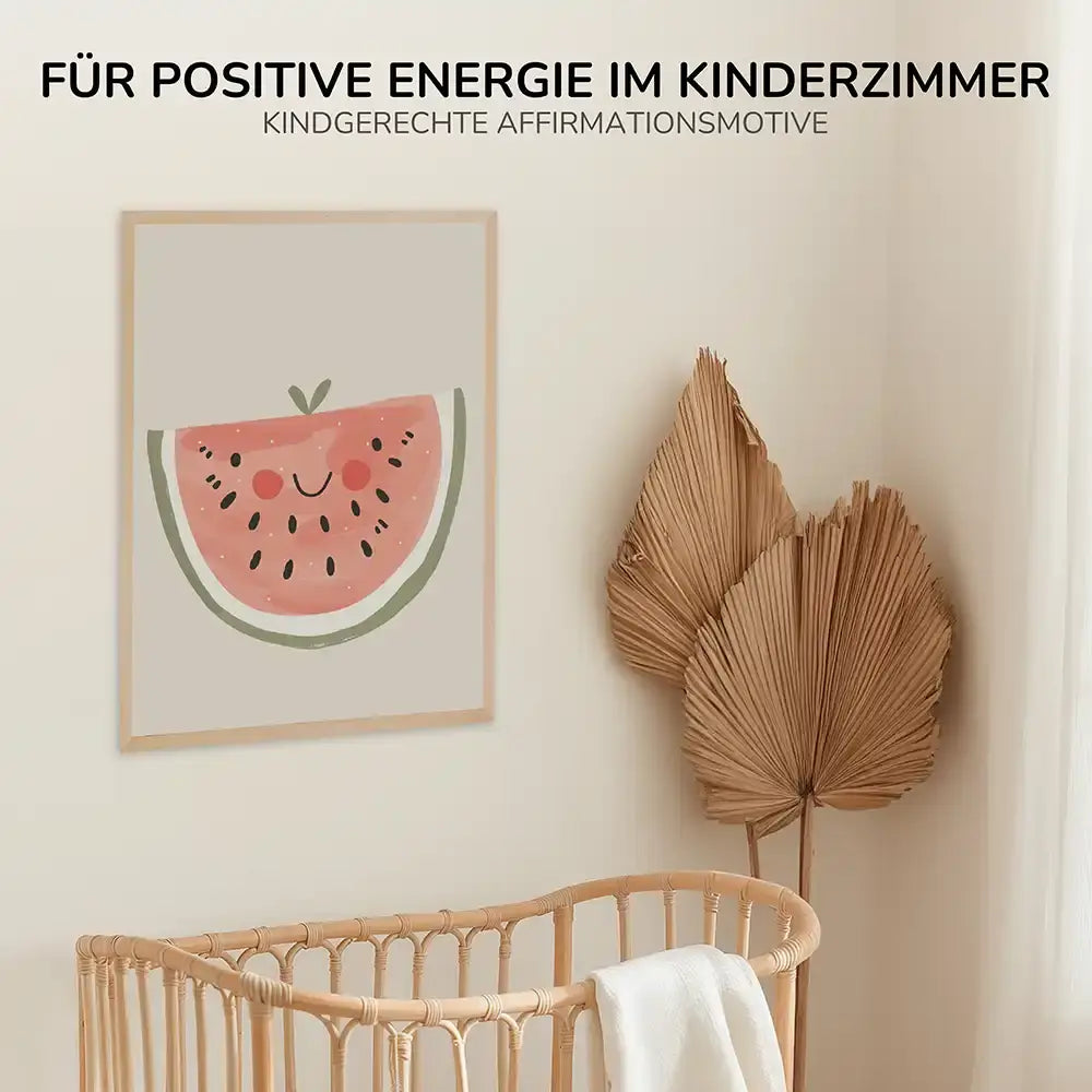 Poster 3er-Set - Wassermelone, Hase & "You are my sunshine" fürs Kinderzimmer
