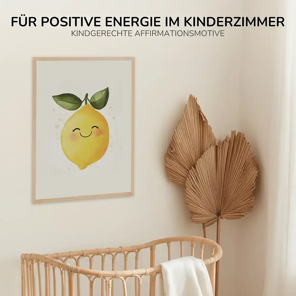 Poster 3er-Set - Zitrone, Selbstakzeptanz & Gänseblümchen fürs Kinderzimmer