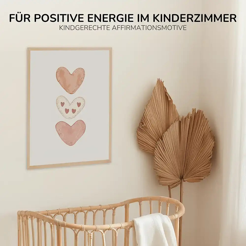 Poster 3er-Set - Herzen, Einhorn & Dream Big fürs Kinderzimmer