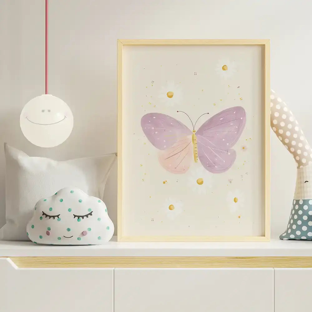 Poster 3er-Set - Ente, Gänseblümchen & Schmetterling fürs Kinderzimmer