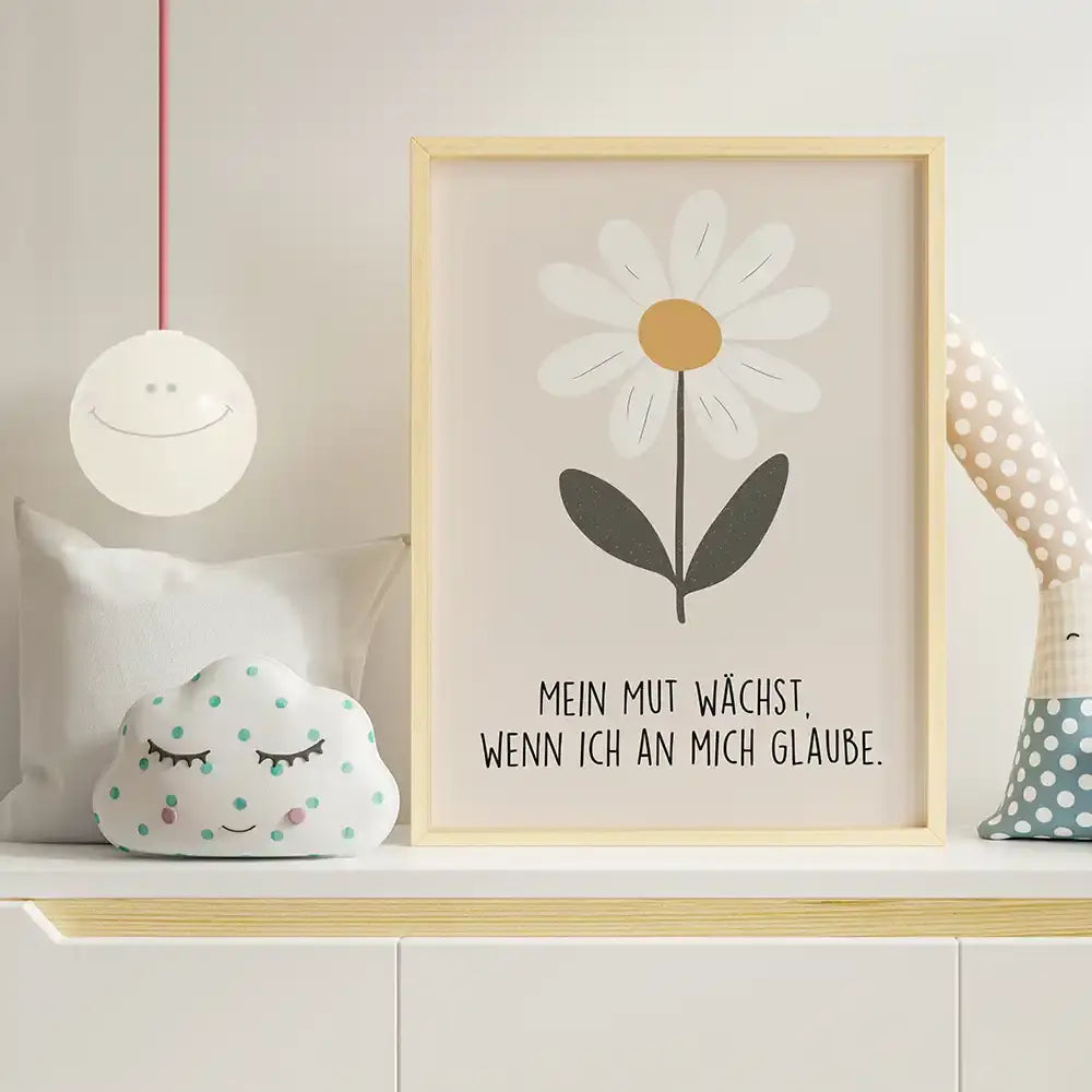 Poster 3er-Set - Ente, Gänseblümchen & Schmetterling fürs Kinderzimmer