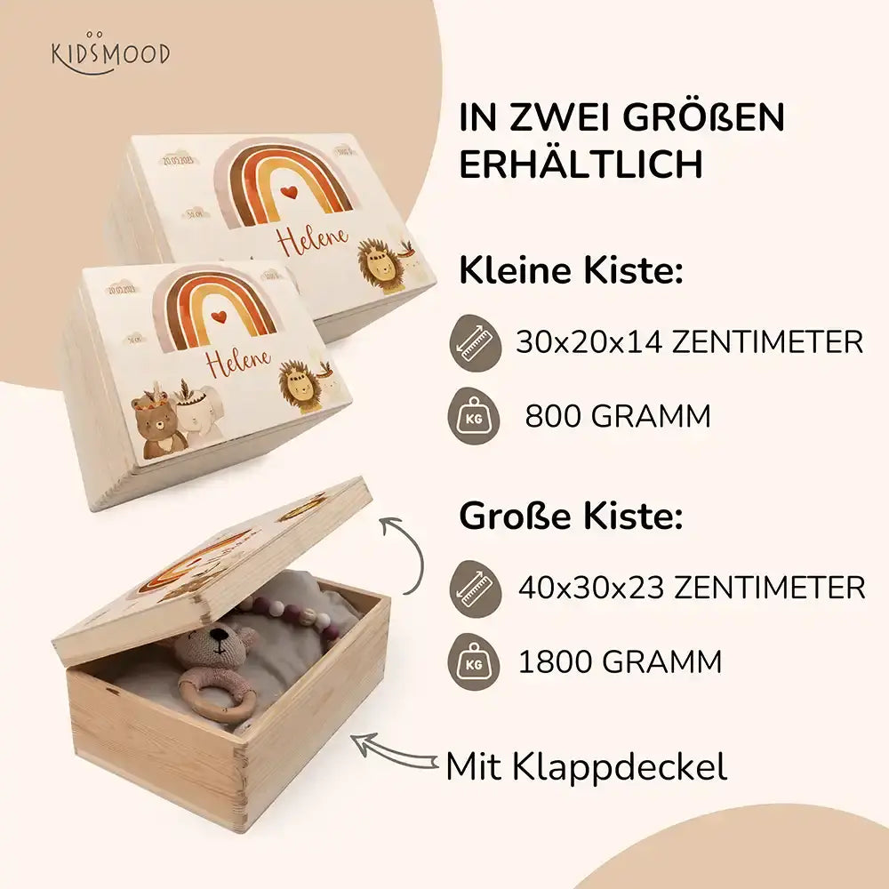 Erinnerungsbox Baby - Boho Tierfamilie