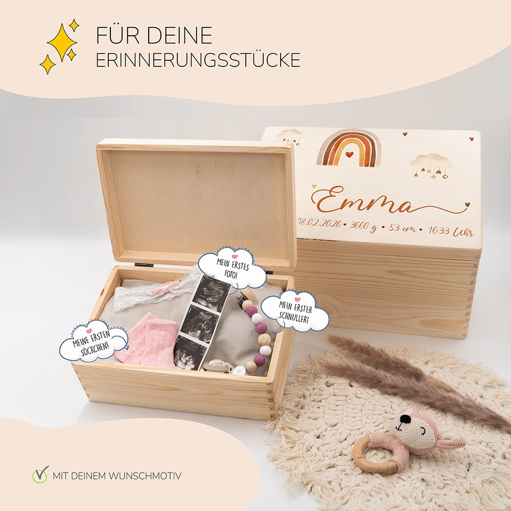Erinnerungsbox Baby - Hase Boho