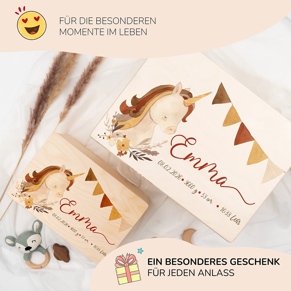 Erinnerungsbox Baby - Baby Einhorn