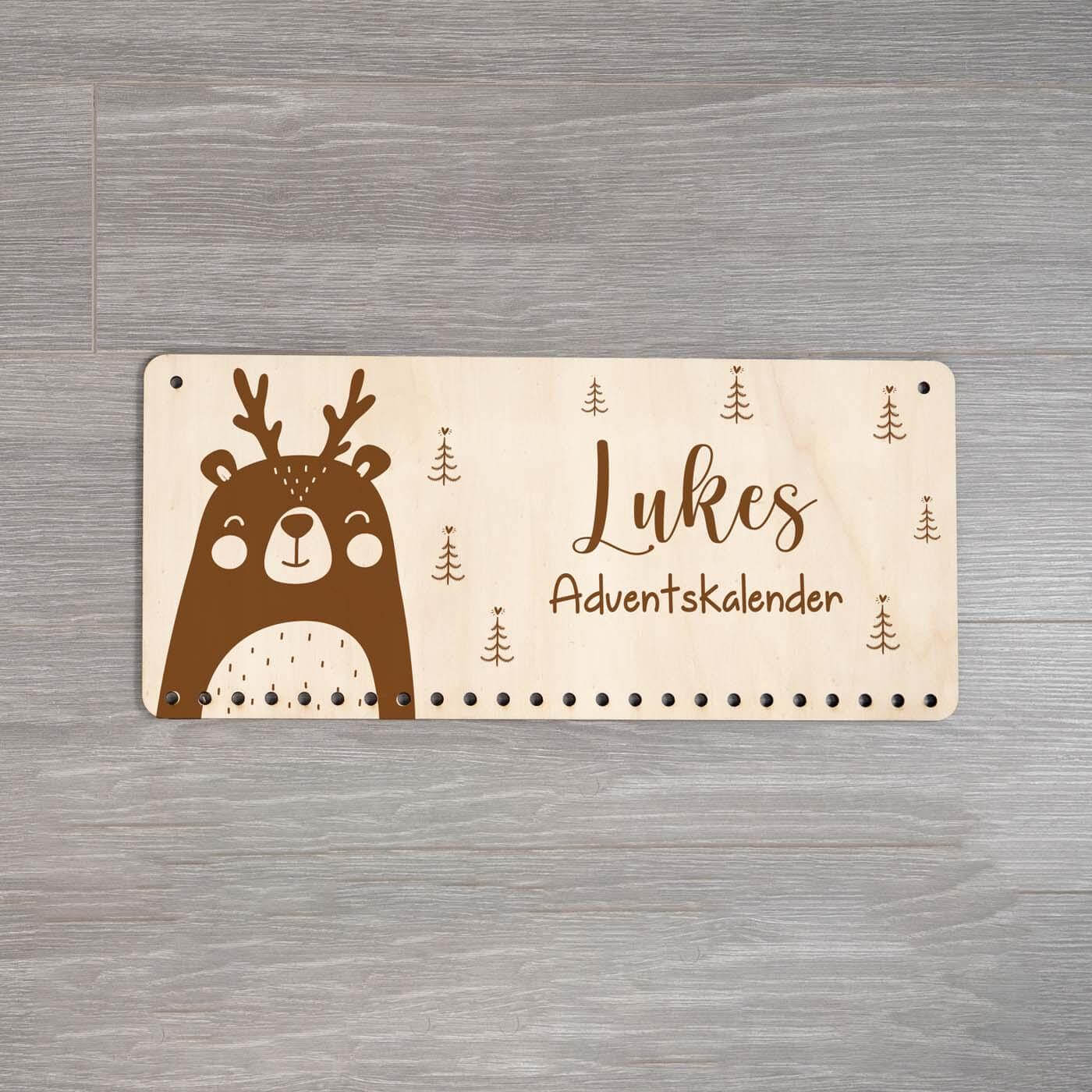 custom name engraved on advent calendar