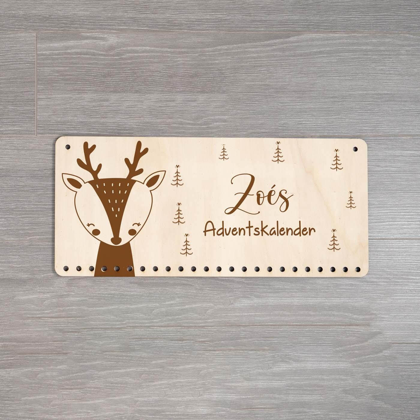 personalized advent calendar with moose engraving