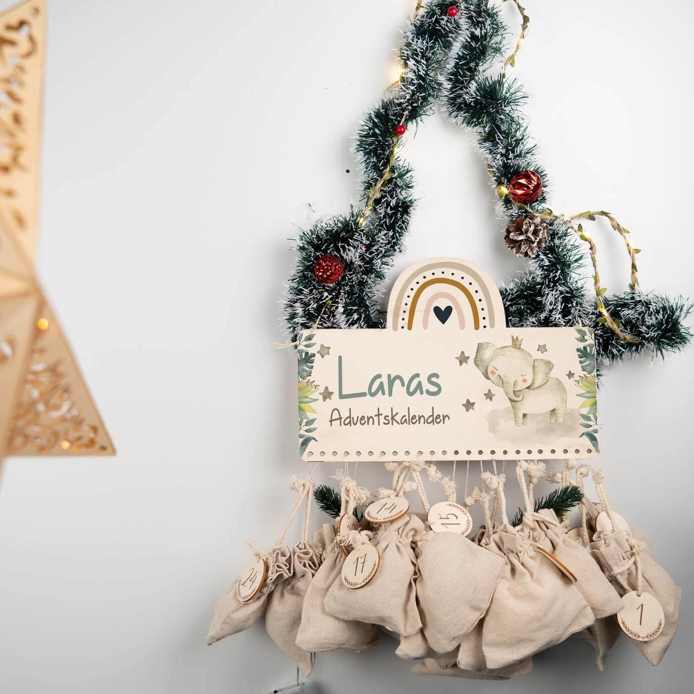 high-quality personalized elephant advent calendar