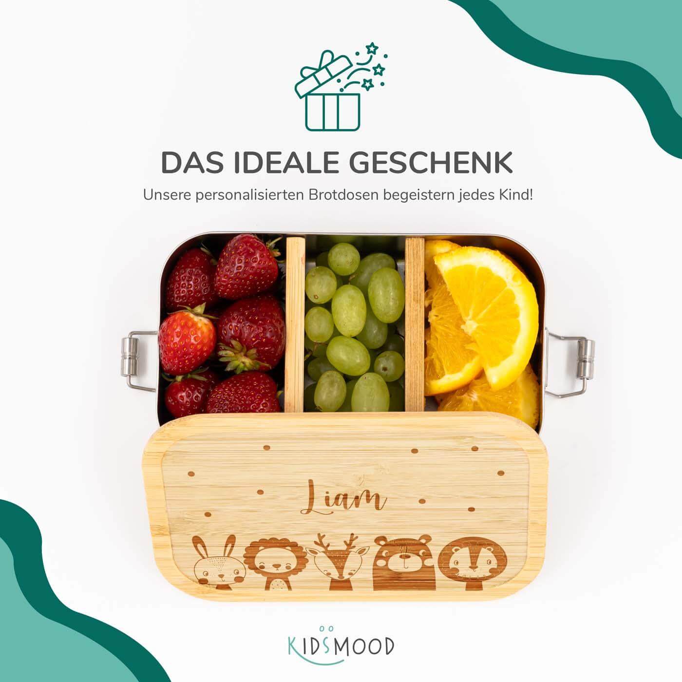 custom lunchbox with animal family design