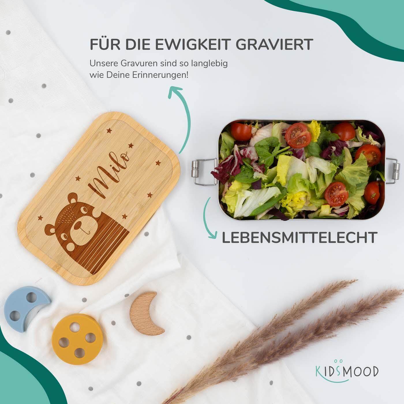 lunchbox with bär design and personalized name