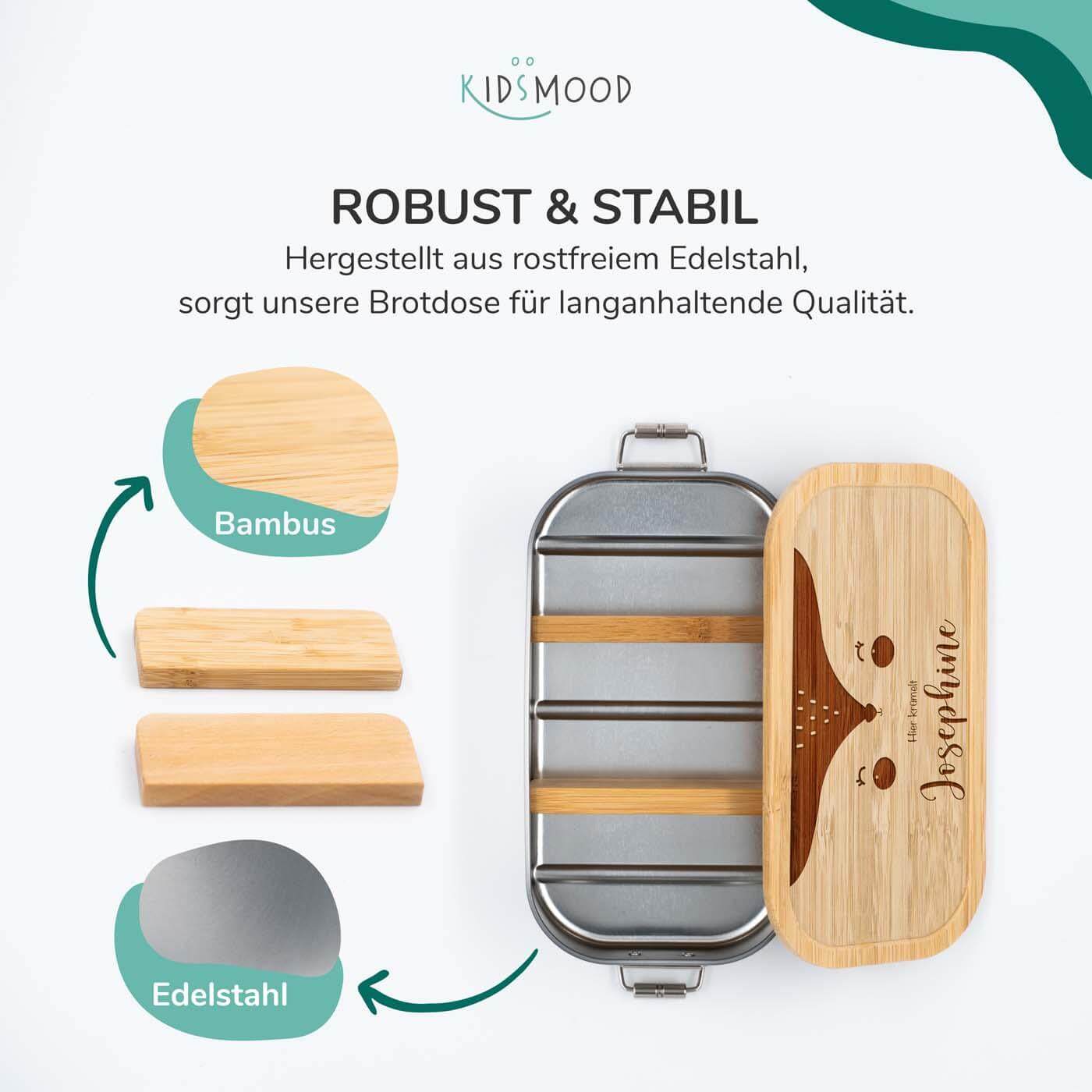 handcrafted lunchbox with fuchsgesicht engraving