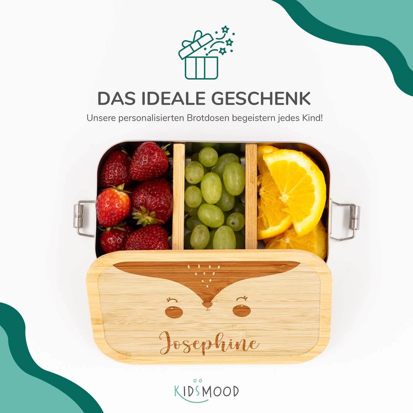 lunchbox with fuchsgesicht motif for children
