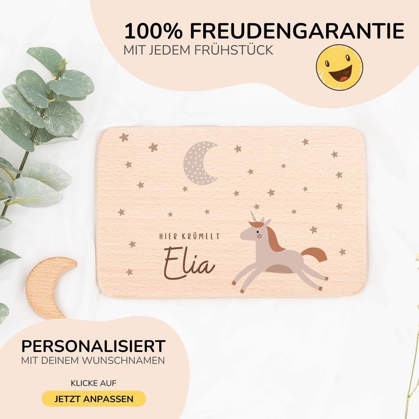 frühstücksbrettchen mit elefant motiv für kinder