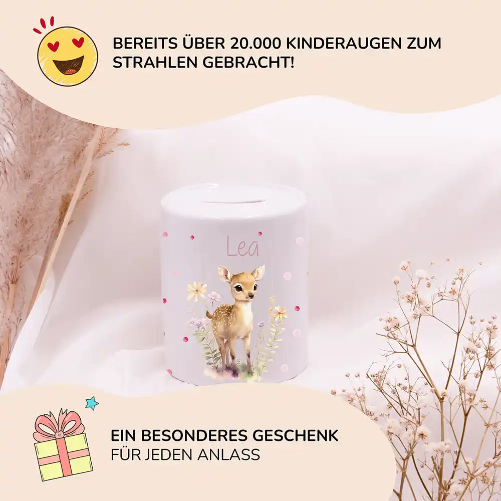 Spardose Kinder aus Keramik - Reh