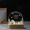 personalized night lamp with forest animals design
