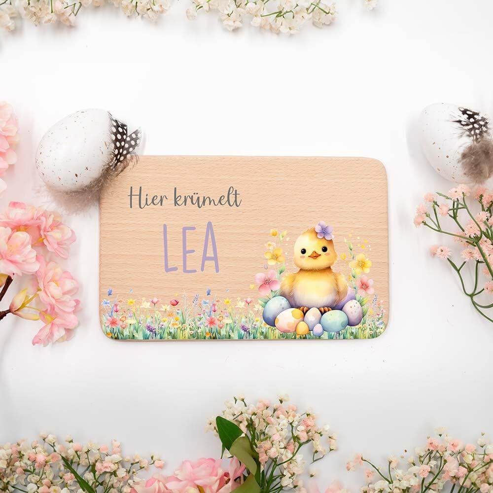 personalisiertes frühstücksbrettchen mit individuellem design