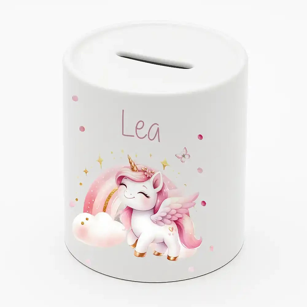 Spardose Kinder aus Keramik - Einhorn