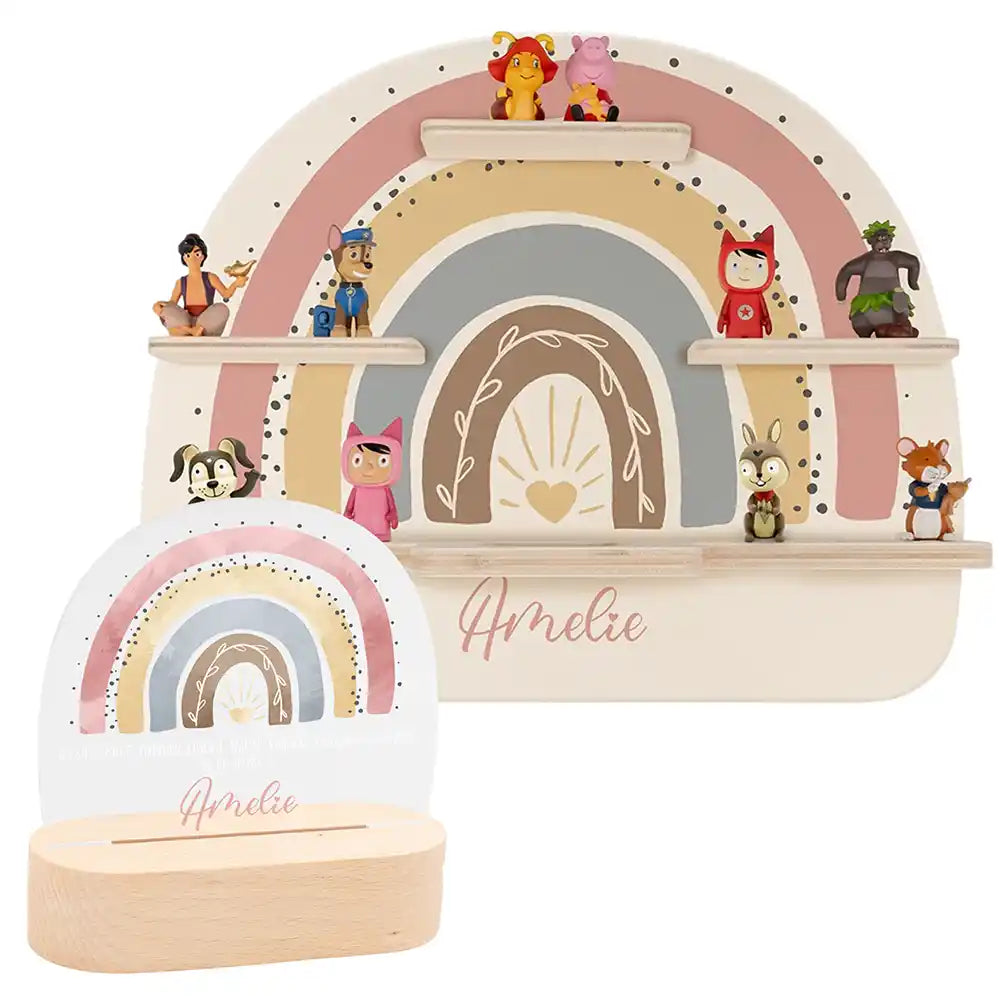 Kinderzimmer Bundle Regenbogen 6 Tonieregal + Nachtlicht