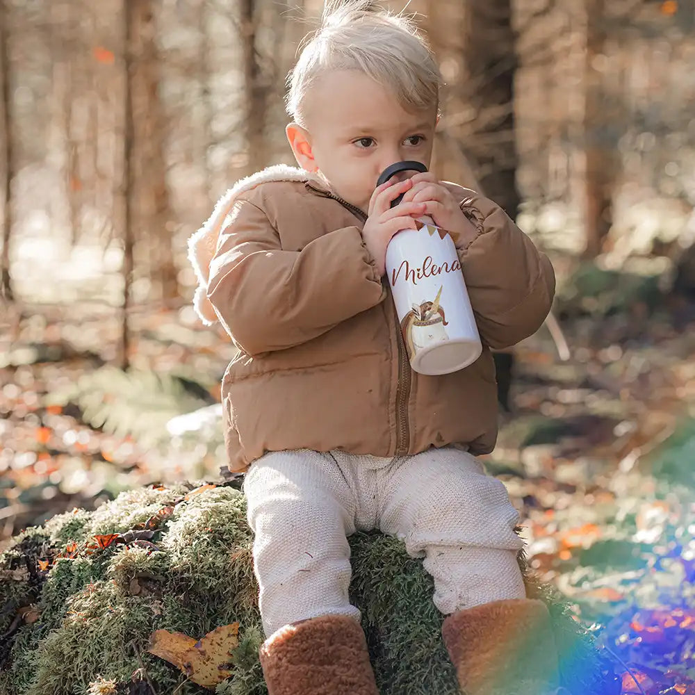 Trinkflasche Kinder Edelstahl - Einhorn