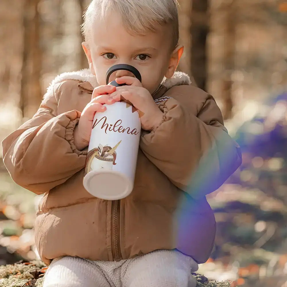 Trinkflasche Kinder Edelstahl - Einhorn