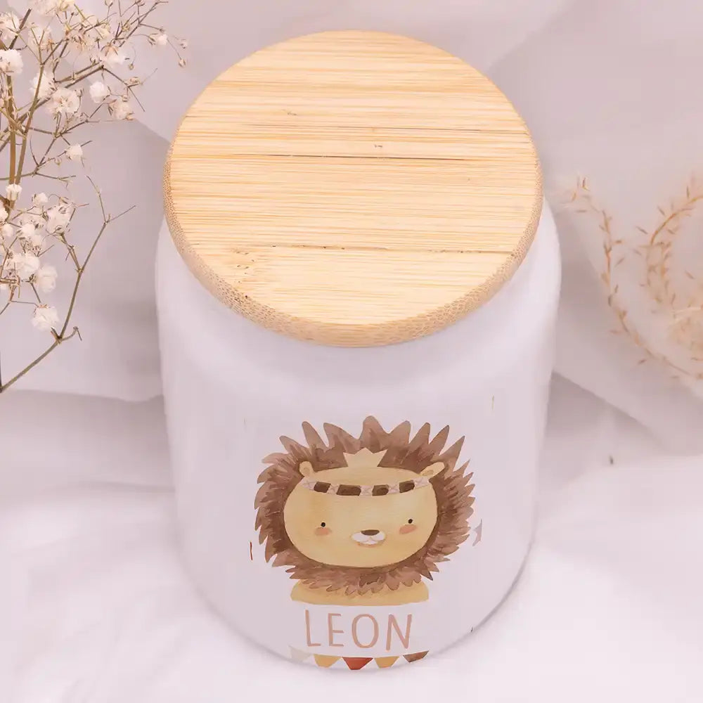 Personalisierbare Keksdose mit Name - Löwe