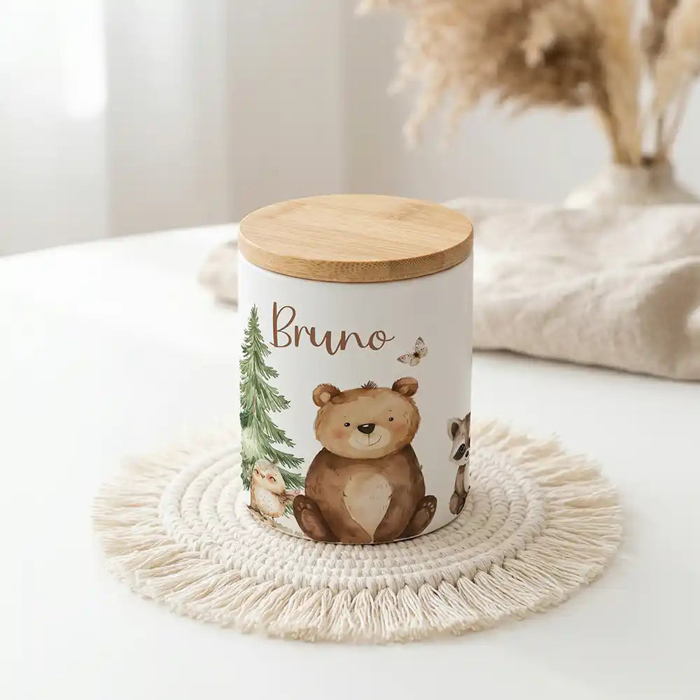 Personalisierte Keksdose Bär & Waschbär - Produktgruppe & Variationen