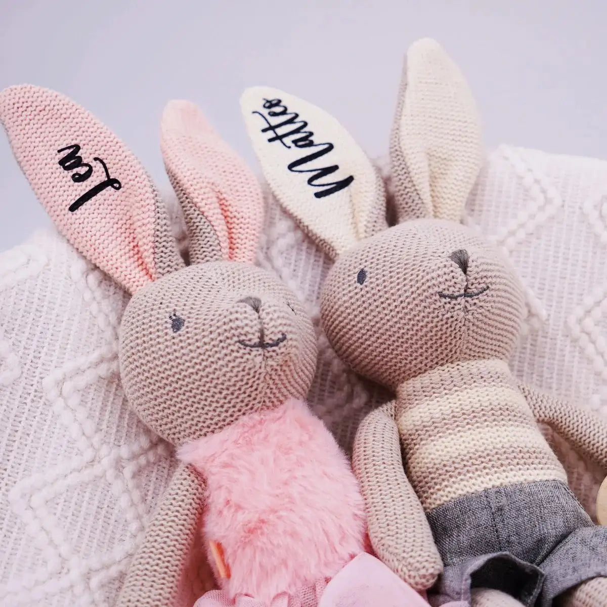 Kuscheltier Hase mit Namen - Für Mädchen & Jungen