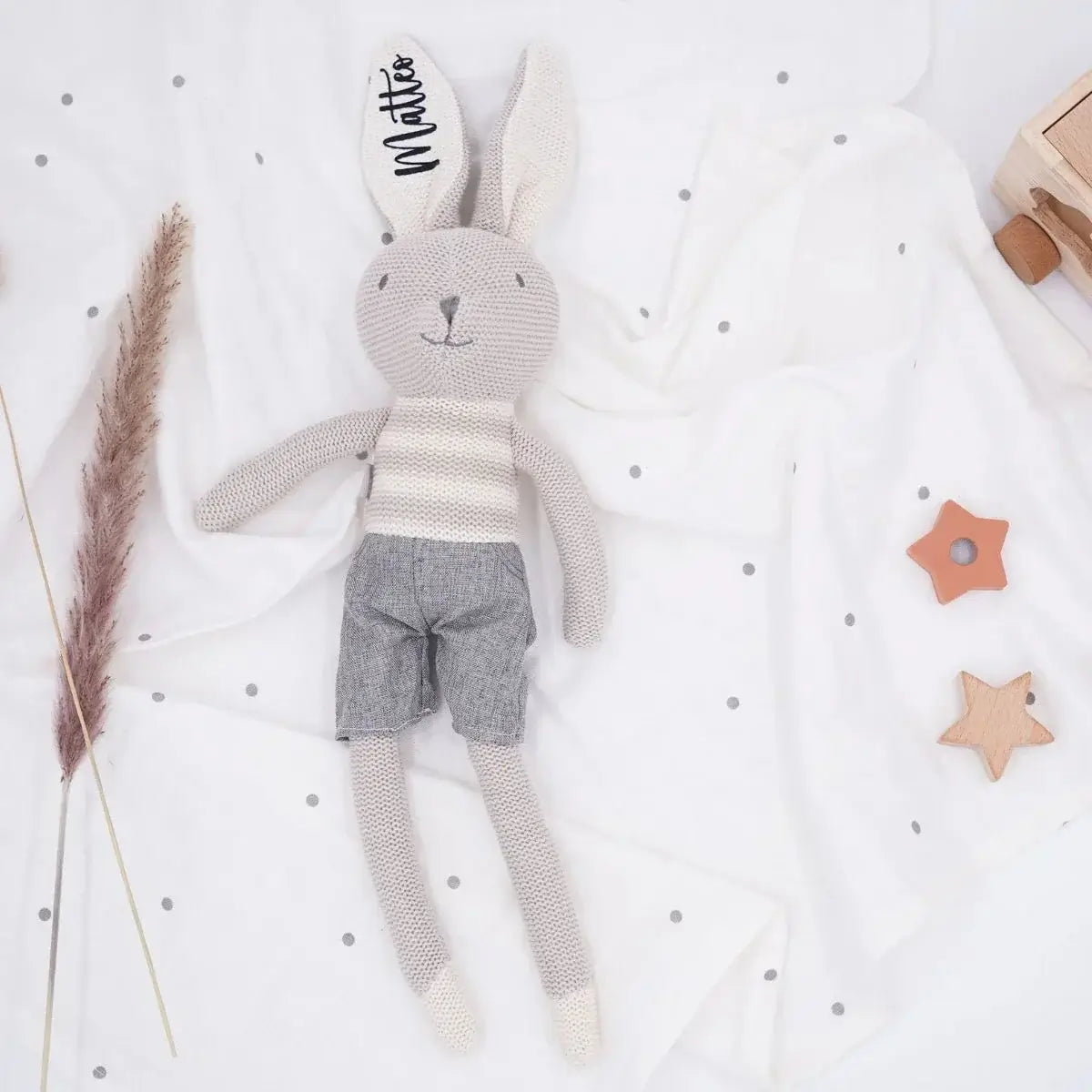 Kuscheltier Hase mit Namen - Für Mädchen & Jungen