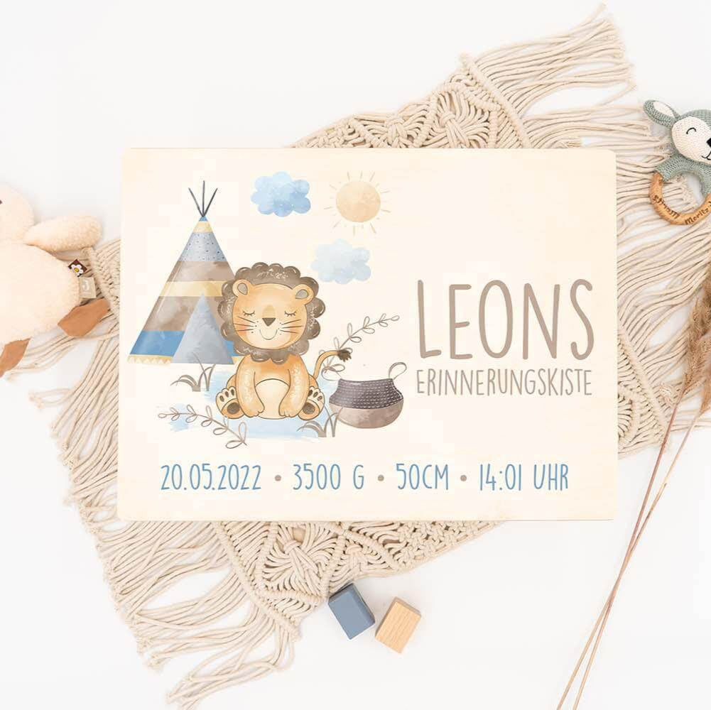 high-quality personalized memory box with rainbow