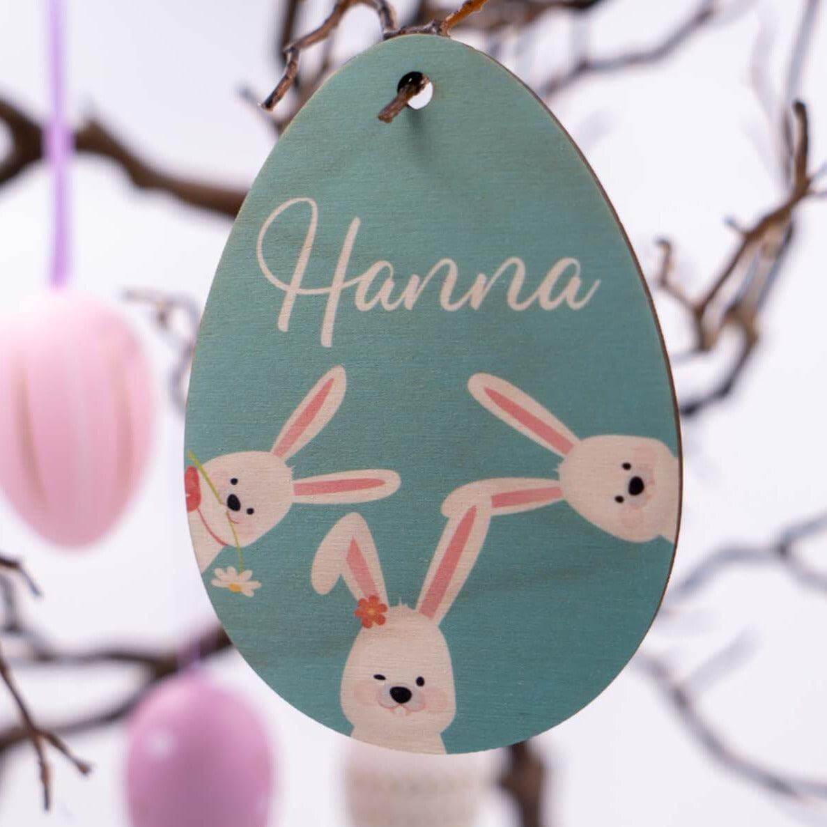 high-quality handcrafted wooden Easter egg with custom design