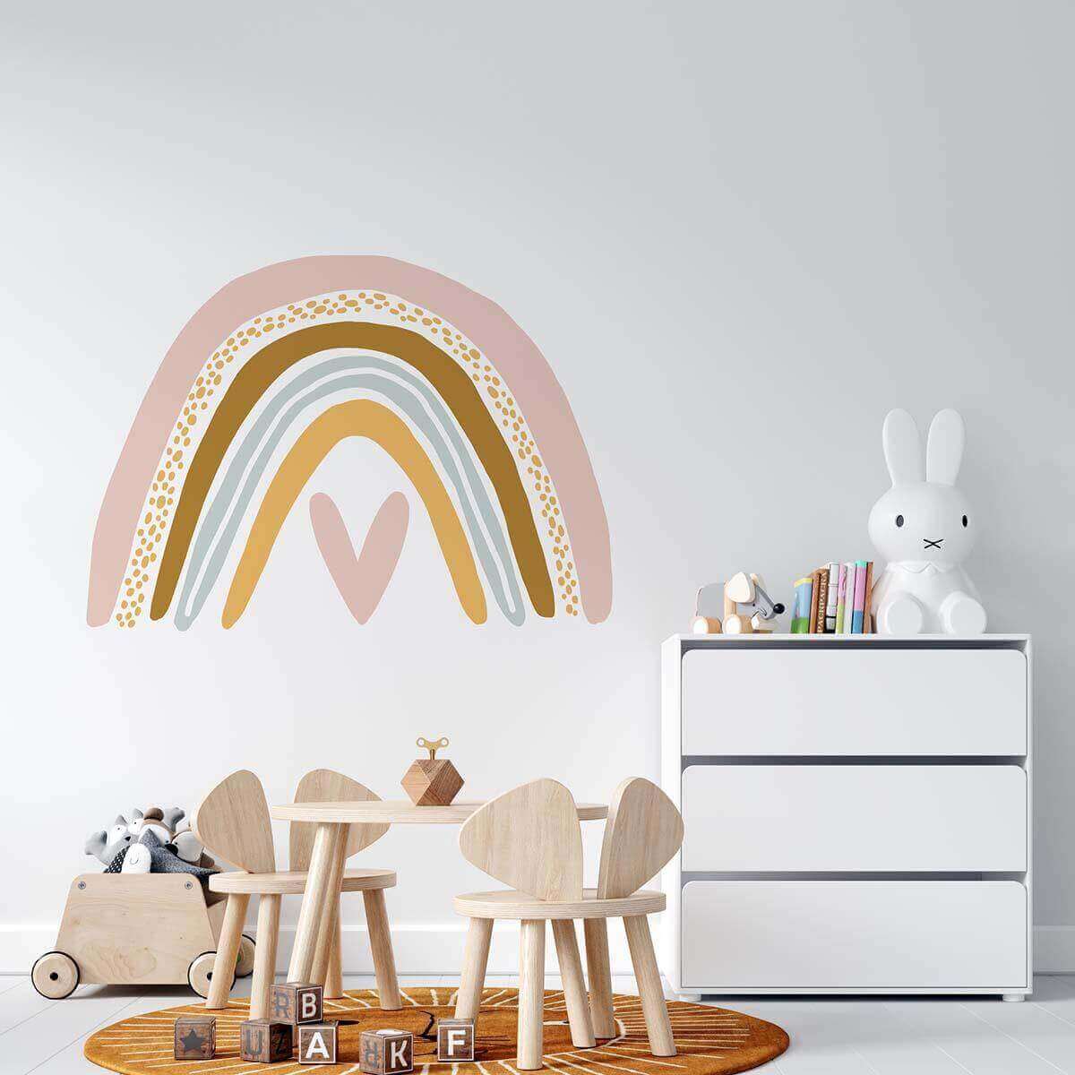 colorful mini rainbow wall stickers for kids' rooms